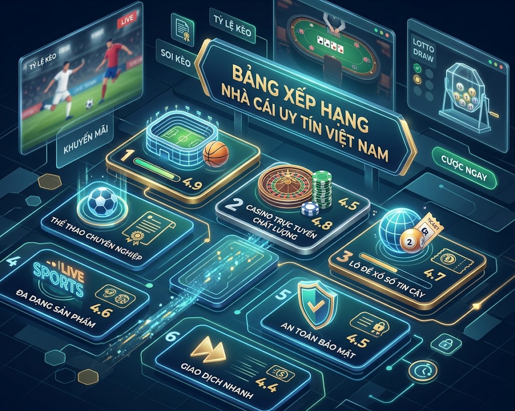 Bảng xem hạng nhà cái uy tín nhất việt nam Bảng xem hạng nhà cái uy tín nhất việt nam